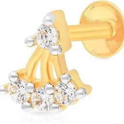 Yellow Gold Nose Pin for Women 22 k | 22k BIS Hallmark (916) Nose Stud for Women and Girls with Piercing-image-10