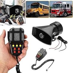 Siren Speaker,12V 80W 7 Tone Sound Car Siren Vehicle Horn with Mic PA Speaker for Universal vehicle-2