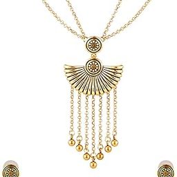 Fringes Bliss Necklace Set For Women|Boho|Travel|Summer|Gold Oxidised|Gift for Women & Girls-image-15