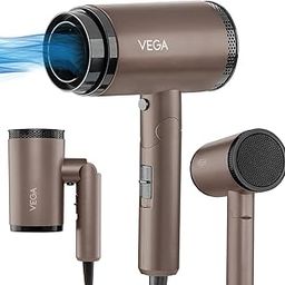 Vega Dry-Up 2000W Hair Dryer for Men & Women with 3 Heat & 1 Speed Setting & Cool Shot Button, Blow Dryer for Women, Foldable Hair Dryer with Over Heat Cut-out, Effortless Hair Style, Brown (VHDH-36)-image-111