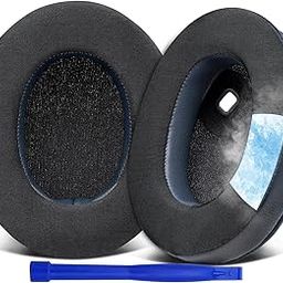 SOULWIT Cooling-Gel Earpads Replacement for Sony WH-1000XM4 (WH1000XM4) Headphones, Ear Pads Cushions with High-Density Noise Isolation Foam, Added Thickness, Without Affecting Sensor - Navy Blue-3