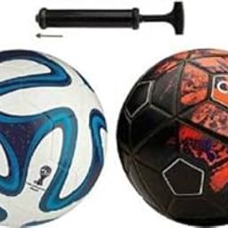 WIKIGO CR7 RED OR Blue 32 Panel PVC Football Pump Combo Football (Pack of 3 Blue, Black, Red)-image-91