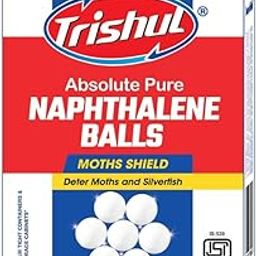 Trishul Naphthalene Balls for Clothes | Bathroom | Wardrobe | Moth, Protect Clothes 100% Safe | Smell Free | Stain-Free/Germs Free, ISI Marked | 200 Gram | White | Pack of 2 |-17