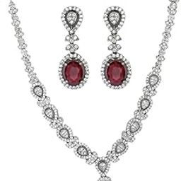 Oval-Cut emrald AD Necklace Set-image-60