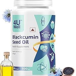 4UWELL Blackcumin Seed Oil Capsules 500mg | Cold Pressed Kalonji Oil Softgels | Nigella Sativa Supplement for Supports Skin, Hair, Digestion 60 Softgels Non-GMO, Gluten-Free-93