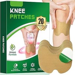 Original 20 Herbal Knee Patch - Wellknee Plaster for Knee Support & Muscle Pain - Maximum Strength for a Temporary Relief - Adhesive Heat Patches Made with Natural Herbs for Wellness-image-26