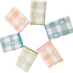 Cotton Star Print Handkerchief Set for Women, Soft Reusable Hankies, 6 Pieces, Multicolour-22
