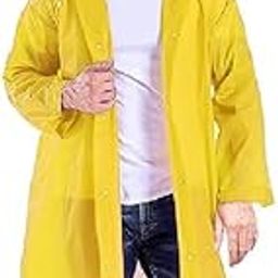 W+ Mens EVA Plain Transparent Rain Coat Hooded Outdoor Water Resistant Portable Raincoat (Dark Purple)-image-61