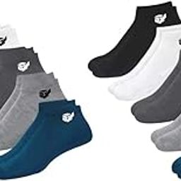 Cotton Ankle Length Socks Men And Women Special Pack Of 10, Assorted-picture-44