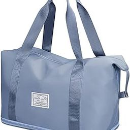 Large Capacity Folding Travel Bag Lightweight Waterproof Carry Luggage Bag Travel Duffle Handbags Travelling Bag for Women and Men (Blue)-image-85