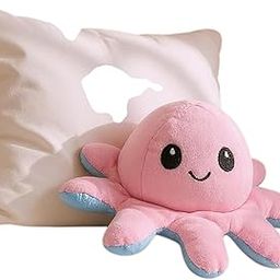 Reversible Octopus Soft Toy – Plush Stuffed Animal Side Changing Octopus Mini Plush - Stuffed Animal Toy Show Your Mood Without Saying a Word-image-50
