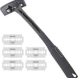 SECRET DESIRE Back Hair Shaver Ergonomic Handle Man Shaver Body Hair Trimmer for Men Women Black-image-63
