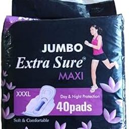 EMPRESSES Zimmy Enterprise Extra Sure Sanitary Pad Jumbo Xxxl Full Size Pack Of 40 Sanitary Pad-image-59