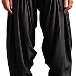Women's Plain Cotton Patiala Salwar Pant | Ethnic Full Length Soft Black Patiala Bottom for Daily and Casual Wear | XXL Size-image-68