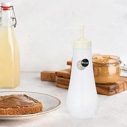 UJEAVETTE Sauce Dispenser Condiment Squeeze Bottle for Restaurants Commercial Kitchens 360ML White-image-27
