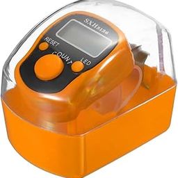5-Digit Tally Clicker Counter Finger Clicker Ring Electronic Light Digital Counting Machine for Cricket Umpire and Various Counting Purpose(1Qty, Multicolor,Plastic) (Orange)-2