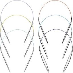 Circular Knitting Needles 16 Inch Set Round Metal Kit Size 15 11 9 7 5 2-picture-1
