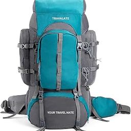 travalate Travel Mate 65 L Multi Compartment Rucksack Bag for Trekking, Hiking and Traveling | Rain Cover – Grey & Blue-picture-17