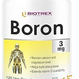 Boron 3mg | 120 Veg Capsules | Build Strong Bones | Improve Muscle Coordination-20