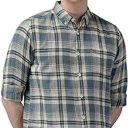 Men's Checked Slim Fit Flannel Casual Shirt | Blue & White | TBH-BASTA-BL-image-36