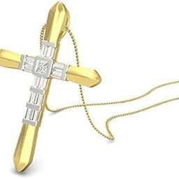 Gold & Rhodium Plated Religious Cross Pendant for Men and Women-image-7