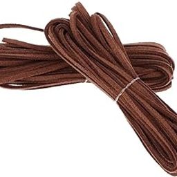 HEAVENGLOW 2pcs 3mm Flat Leather Strip Cord Braiding String 5 Yards Dark Brown | Other Mens Accessories-image-61