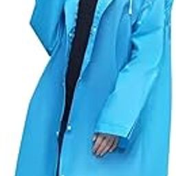 Waterproof Rain Coat with Hood, Full Length, Unisex Adult Rainwear for Outdoor Activities, Blue-picture-32