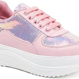 krafter Glitter Sneakers for Girls & Women - Perfect for Weddings, Parties & Everyday Style-picture-5
