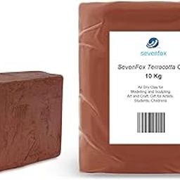 SevenFox Terracotta Clay for Modelling and Sculpting, Air Dry Clay for Art and Craft, Gift for Artists, Students, Children (10 KG)-picture-14