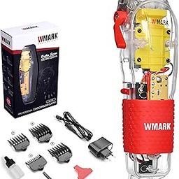 WMARK Ng-108 Zero Gapped Hair Trimmer Self Sharpening Blade 7300 Rpm Magnetic Motor Charging Adaptor 4 Guide Comb Taper Lever Adjustments For Close Cut Trimming For Men Runtime 240 Min-Battery Powered-picture-53