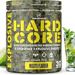 Hulk Nutrition Hardcore Pre-Workout with Beta-Alanine, Creatine Monohydrate, L-Citrulline, L-Arginine & AAKG for Lean Muscles Building, Strength, Mental Focus, Energy | Explosive, Powerful & Hyper Pumps | Caffeinated Fuel Punch for Men, Women & Athletes [30 Servings, Mojito]-image-101