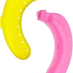 DOVEAZ Tara Plastic Banana Case Food Storage Container for School Kids, Banana Box Cover (Yellow and Pink) (2 Pieces)-image-6