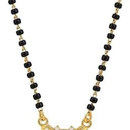 925 Sterling Silver 1 Gm Gold Plated Kala Mani/Black Beads Vati Mangalsutra For women | Hypoallergenic| Anti- Tarnish | Pure Silver Gift For Wife-18