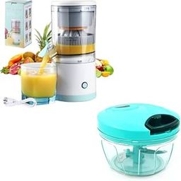 Combo C128 - Automatic Citrus Fruit Juicer Electrical Orange Juicer Squeezer & Mini Handy And Compact Chopper With 3 Blades-image-38