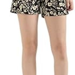 Soft Cotton Lounge Shorts Above Knee for Women| Breathable, Mid Rise, Black-image-92