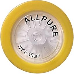 AANIJ® All pure Syringe Filter Hydrophobic Nylon Membrane Disc, 0.45 μm Porosity 25mm Diameter, PP Housing, Non-Sterile Pack of 10-11