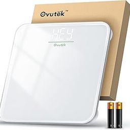 Ovutek Bathroom Scale for Body Weight, Highly Accurate Digital Weighing Machine for People, Upgraded Batteries Included, Compact Size, LED Display, High Standards Sturdy Tempered Glass, 400lb, White-17