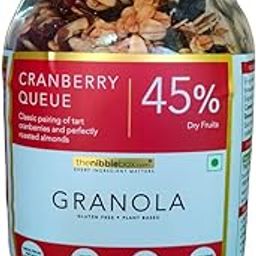 thenibblebox Cranberry Queue Granola, 500g Jar [45% dry fruits, gluten free, vegan friendly, no refined sugar]-picture-20