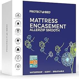 AllerZip Smooth Waterproof Bed Bug Proof Zippered Bedding Encasement, Full, (Fits 8-13 in. H) by Protect A Bed-image-55