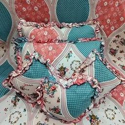 Luxurious Glace Cotton Home Bedding Set | 6 Piece with Frilly Pillowcases and Filled/Frilly Cushions | 6 Piece Bedsheet Set | Complete Bedding Sets-image-89