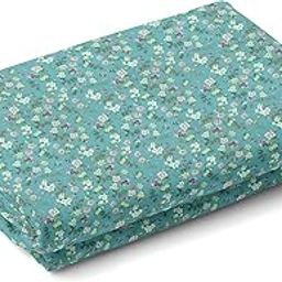 Premium 100% Giza Cotton Green Floral Printed Fabric for Shirt, Peach, (1.6 Metre, Small-Large)-4