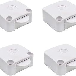 DIKANSHA White Wood Mech Wardrobe Cabinet Door Switch ON/OFF Light Control - Pack of 4-70