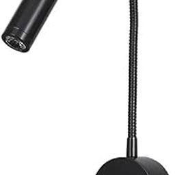 STODE® 5W Aluminium Flexible Wall Reading Lights with On Off Switch - Bed Lamp - Gooseneck Light - 360° Lighting - Interior Bed Reading Lamp - Warm White (Pack of 1) (Black)-picture-16
