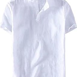 Men's Superfine Summer 100% Cotton Plain Half Sleeve Short White Kurta for Men, Size = Body Type (Average or Above) Go with 1 Size up-image-64