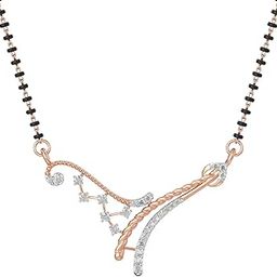 18k (750) Rose Gold and Diamond Mangalsutra for Women-image-73
