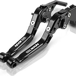 Vagary CNC Aluminium Foldable Retractable Brake Clutch Lever for Yamaha Aerox 155 (Black)-image-9