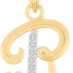 Gold Plated Valentines Collection R' Alphabet Pendant With Heart For Men & Women C00R-image-13