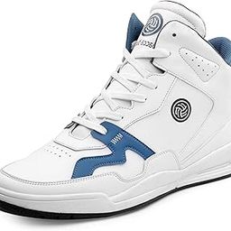 Urban Retro Series Men's Fashion Sneakers-Korean Style Mid Top White Shoes for Men-image-43