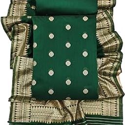 Women's Semi Cotton Silk Unstitched Salwar Suit Dress Material With Dupatta || Suit (Top), Salwar (Bottom), Dupatta-image-113