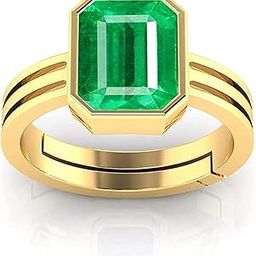 9.25 Ratti 8.50 Carat Natural Emerald Ring (Natural Panna/Panna Stone Gold Ring) Original AAA Quality Gemstone Adjustable Ring Astrological Purpose for Men Women by Lab Certified-image-93